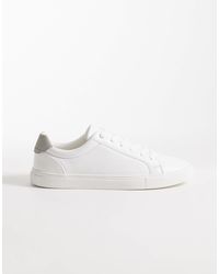 ASOS - Lace Up Sneakers With Gray Heel Notch Detailing - Lyst