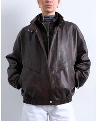 TOPSHOP - Double Fronted Seam Detail Bomber - Lyst