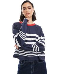 ASOS - Camicia Felpata Oversize A Righe - Lyst