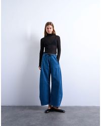 TOPSHOP - Pull On Barrel Jean - Lyst