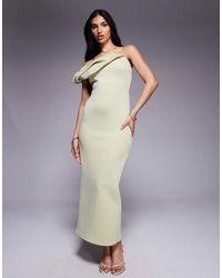 ASOS - Bardot Midi Dress With Twisted Strap - Lyst