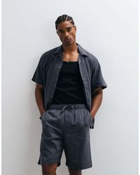 Only & Sons - Linen Blend Textured Shorts - Lyst