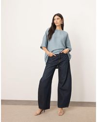 ARRANGE - – kastiges oversize-t-shirt aus strukturiertem gewebe - Lyst