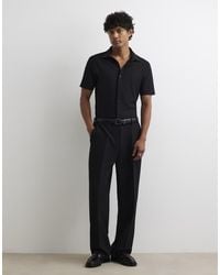 River Island - Muscle Fit Cotton Ottoman Shirt - Lyst
