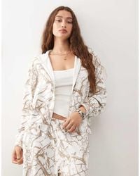 Collusion - Hoodie Met Rits, Rechte Pasvorm En Print - Lyst