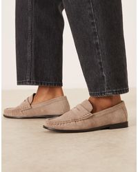 ASOS - – mayfair – hochwertige loafer aus wildleder - Lyst