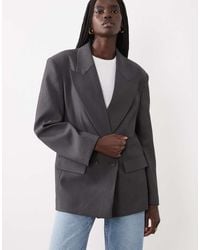 ASOS - Tailored Strong Shoulder Double Breasted Blazer - Lyst