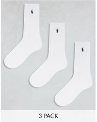 Polo Ralph Lauren - 3 Pack Sport Socks With Pony Logo - Lyst