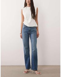 Calvin Klein - High Rise Straight Leg Jeans - Lyst