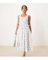 Nobody's Child Petite - Ariel Ruffle Detail Midi Dress - Lyst