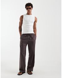 South Beach - Linen Mix Pants - Lyst