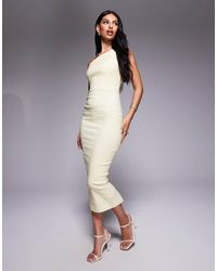 Vesper - Bengaline One Shoulder Strap Bodycon Midaxi Dress - Lyst
