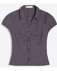Bershka - Short Sleeve Poplin Shirt With Bow - Lyst