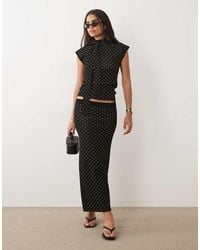 Pretty Lavish - Bonnie Knit Fishtail Maxi Skirt - Lyst