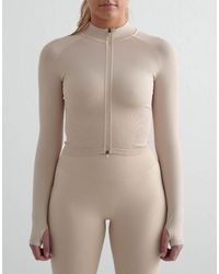 Aim'n - Chaqueta Arcilla Moldeadora Sin Costuras Con Cremallera Shape De -Neutro - Lyst