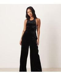 Nobody's Child Petite - Velvet Halterneck Jumpsuit - Lyst