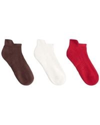 Oysho - 3 Pairs Of Cotton Blend Sports Sneaker Socks With Heel Tab - Lyst