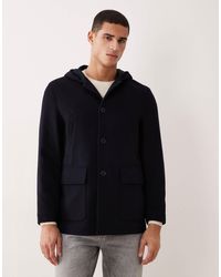 Mango - Wool Mix Mid Length Coat With Hood - Lyst