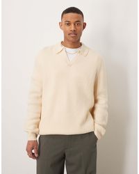 ASOS - – gebürstetes oversize-polohemd aus strick - Lyst