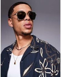 Quay - Quay World Tour Hexagonal Metal Sunglasses - Lyst