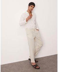 Mango - – leinenmix-hose - Lyst