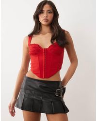 I.AM.GIA - Bri Ruched Frill Edge Balconette Cup Corset Top - Lyst