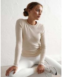 Aim'n - Geribde Longsleeve Met Wol - Lyst