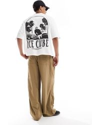 Pull&Bear - Oversized Ice Cube Back Graphic T-shirt - Lyst
