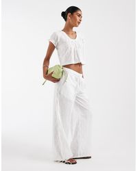House Of Sunny - Sea Breeze Sardine Embroidered Pants - Lyst