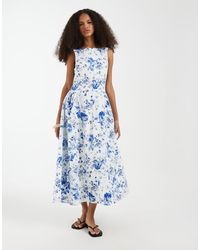Vero Moda - Mouwloze Maxi Jurk Met Geplooide Rok - Lyst