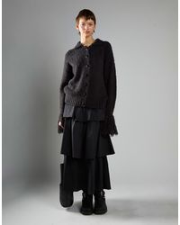 Glamorous - Fringe Cuff Button-Front Cardigan - Lyst