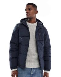 JJ REBEL Giacca Imbottita Puffer SN Uomo - Vestibilità Regolare, Antivento, Colore Blu Scuro
