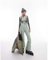 TOPSHOP - Sno Flared Ski Pants With Suspenders - Lyst