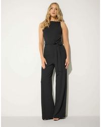Long Tall Sally - Belted Wide Leg Jumpsuit - Lyst