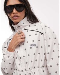 ASOS - Weekend Collective Nylon Track Funnel Neck Jacket With Peplum Detail - Lyst