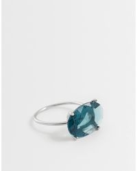 ASOS - Ring mit türkisfarbener steinfassung - Lyst