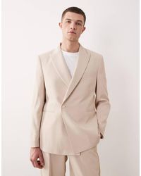 ASOS - Double Breasted Colbert Met Normale Pasvorm En Overslag - Lyst