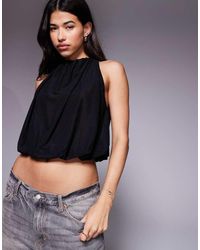 ASOS - Halter Top With Bubble Hem - Lyst