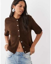 ASOS - Lightweight Relaxed Short Sleeve Cardigan - Lyst