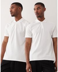 ASOS - Essentials 2 Pack Regular Fit Polo Shirt - Lyst