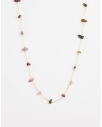 ASOS - Collier fin avec éclats roses - Lyst