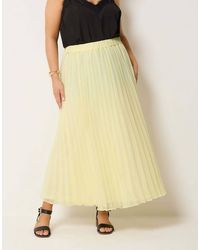 Yours Clothing - Pleated Maxi Skirt - Lyst