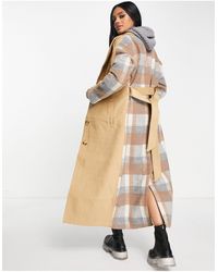 Missguided Belted Formal Longline Coat - Brown