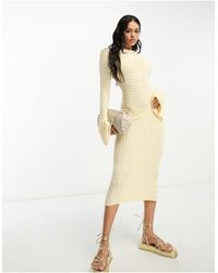 4th & Reckless - Costella Crochet Knit Midaxi Summer Dress - Lyst