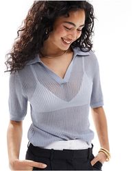 & Other Stories - Relaxed Pointelle Knitted Polo Top - Lyst