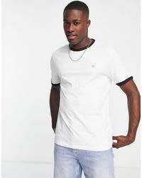 Farah - Groves Ringer Cotton T-shirt - Lyst