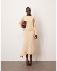 ARRANGE - Velvet Allover Sequin Asymmetric Hem Skirt Co-Ord - Lyst