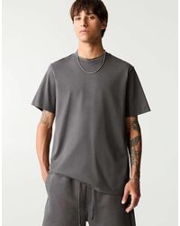 Pull&Bear - Set Antracite Con T-Shirt E Bermuda Basic - Lyst