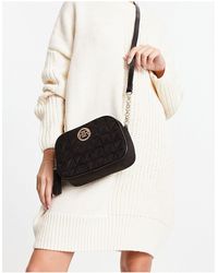 River Island - Branded Quilted Cross Body Bag - Lyst