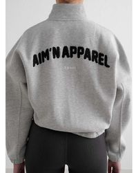 Aim'n - Melange Campus Sweat Zip Jacket - Lyst